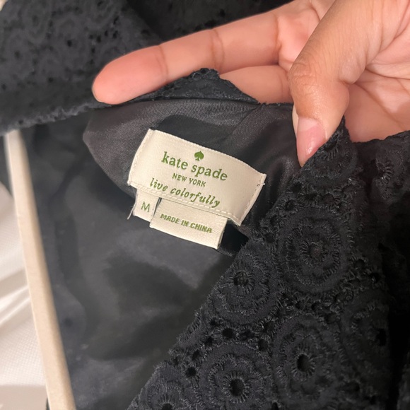 Kate Spade eyelet black peplum top - Picture 3 of 3